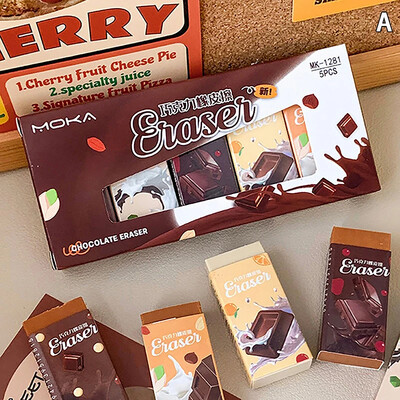 Slatka, smiješna i kreativna simulacija čokolade Gumica za brisanje Nekoliko komadića Veliki komadi obrisanog keksa Kruh Studentski pribor