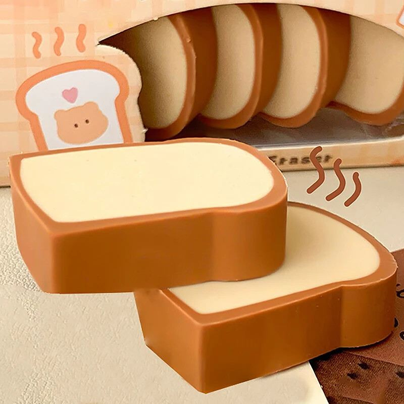 Slatka, smiješna i kreativna simulacija čokolade Gumica za brisanje Nekoliko komadića Veliki komadi obrisanog keksa Kruh Studentski pribor