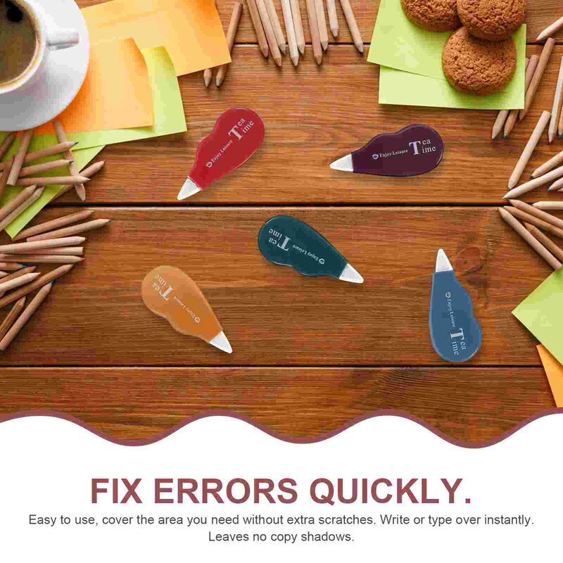 6 опаковки коригираща лента Достъпна опаковка, корекционна лента за ученици с голям капацитет, бяло сладко момиче, преносими мини училищни офис консумативи