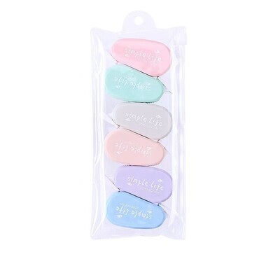 6 kom/set macaron remen za korekciju okretanja u boji, 5 mm široki film glatki kontinuirani remen, pogodan za dječje predmete za povratak u školu