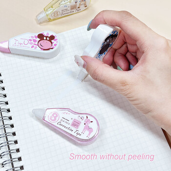 4 τεμ Mini διορθωτική ταινία, Cartoon Cute Student Error Correction Supplies, Office Financial Correction Tape