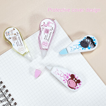 4 τεμ Mini διορθωτική ταινία, Cartoon Cute Student Error Correction Supplies, Office Financial Correction Tape