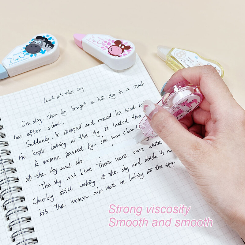 Mini traka za ispravljanje od 4 komada, pribor za ispravljanje pogrešaka u obliku slatkih učenika, uredska traka za financijski ispravak