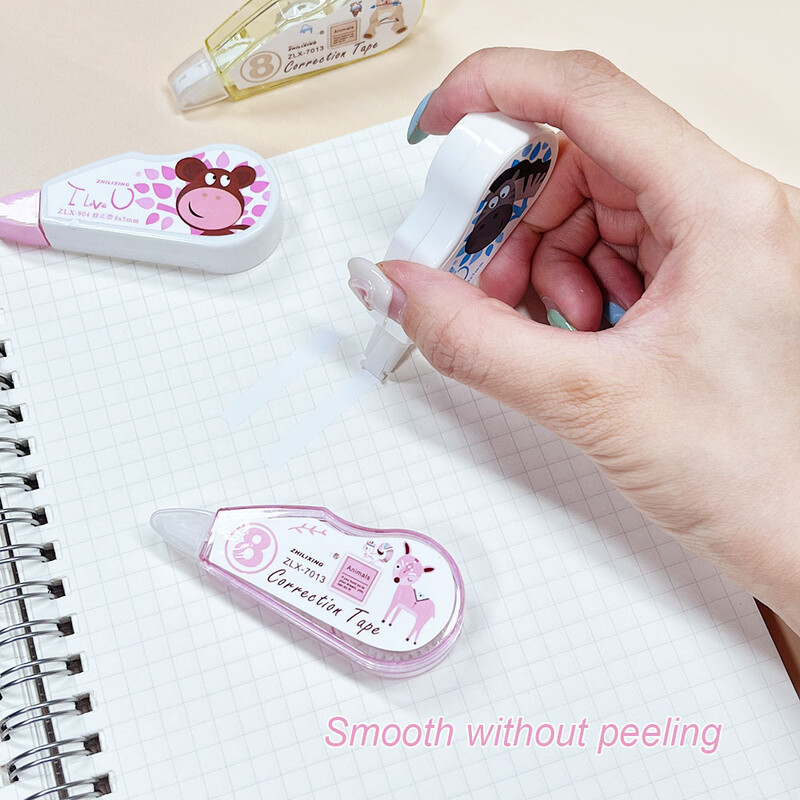 Mini traka za ispravljanje od 4 komada, pribor za ispravljanje pogrešaka u obliku slatkih učenika, uredska traka za financijski ispravak