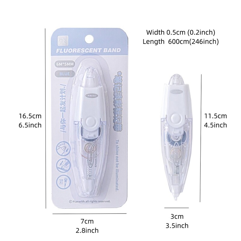 1 komad fluorescentne trake za korekciju boje 5 mm * 6 m za označavanje točaka Marker za Office School A7604