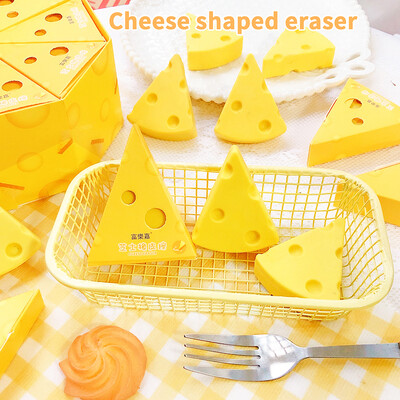 Gyerekdiákok Menő díjak Írószerek Aranyos Kawaii kreatív gumi iskolai kellékek Újdonság Lovely Cheese Radír