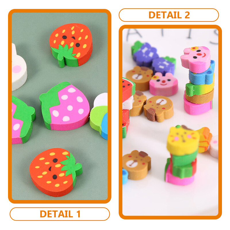 60 de bucăți de șters pentru copii, pentru copii, pentru copii, pentru copii, pentru șters, creioane, pentru studenți, mini multifuncționale