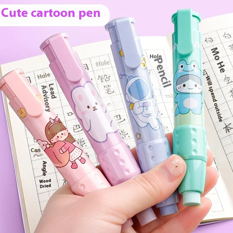 1 set Creativ Kawaii de șters de șters Kawaii Bunny Adorabil Shell cauciuc drăguț de papetărie Creion Gusere cadou pentru copii Rechizite școlare