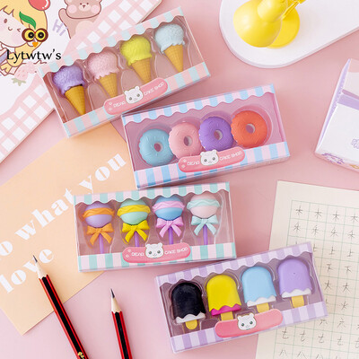 Kawaii Lollipop Sweety Ice Cream Студентски канцеларски материали Училищни офис консумативи Деца Гуми за деца Молив Гума