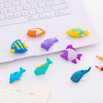 4 τμχ Whale Dolphin Eraser Kawaii Pencil Eraser Creative For Kids Funny Erasers Διαφημιστικά Μαθητικά Γραφικά Σχολικά Προμήθειες