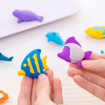 4 τμχ Whale Dolphin Eraser Kawaii Pencil Eraser Creative For Kids Funny Erasers Διαφημιστικά Μαθητικά Γραφικά Σχολικά Προμήθειες