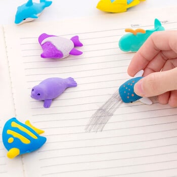 4 τμχ Whale Dolphin Eraser Kawaii Pencil Eraser Creative For Kids Funny Erasers Διαφημιστικά Μαθητικά Γραφικά Σχολικά Προμήθειες