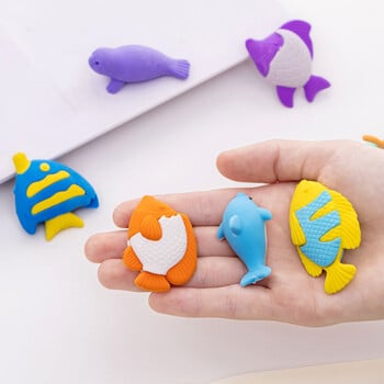 4 τμχ Whale Dolphin Eraser Kawaii Pencil Eraser Creative For Kids Funny Erasers Διαφημιστικά Μαθητικά Γραφικά Σχολικά Προμήθειες