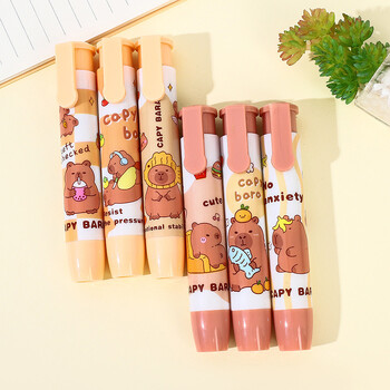 Cute Capybara Press On Erasers Cartoon Kawaii Πτυσσόμενες γόμες από καουτσούκ για Παιδιά Μαθητές που γράφουν σχέδιο