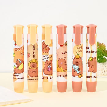 Cute Capybara Press On Erasers Cartoon Kawaii Πτυσσόμενες γόμες από καουτσούκ για Παιδιά Μαθητές που γράφουν σχέδιο