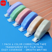 6 kom. Kućna prijenosna korektivna traka Kawaii White Out korektor Promotivni dar Dopisnice Studentska nagrada Školski ured 12M
