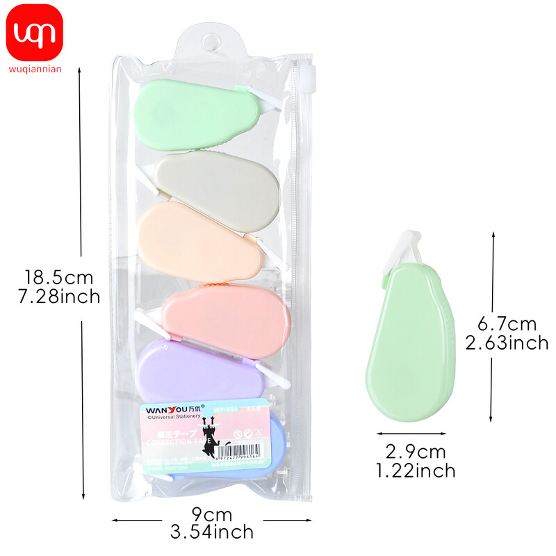 6 kom. Kućna prijenosna korektivna traka Kawaii White Out korektor Promotivni dar Dopisnice Studentska nagrada Školski ured 12M
