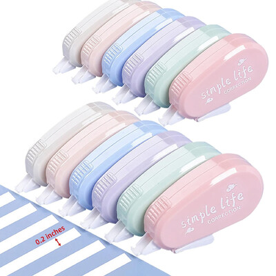 6 vnt Macaron spalvų koregavimo juosta, momentinės korekcijos, paprastas naudoti aplikatorius, baltumo koregavimo juosta mokyklai, biurui