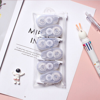 6бр. Лента за корекция на цвета Macaron, незабавни корекции, лесен за използване апликатор, корекционна лента за избелване за училище, офис