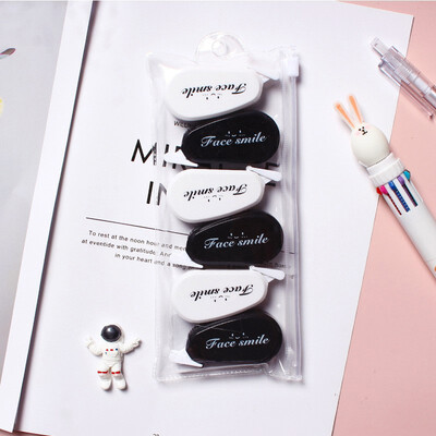 6бр. Лента за корекция на цвета Macaron, незабавни корекции, лесен за използване апликатор, корекционна лента за избелване за училище, офис
