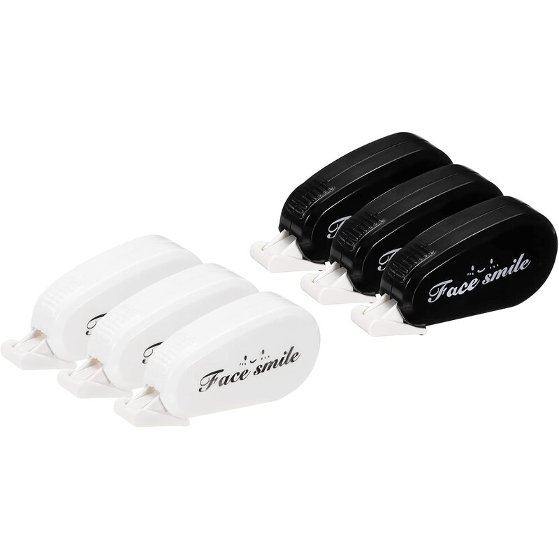 6бр. Лента за корекция на цвета Macaron, незабавни корекции, лесен за използване апликатор, корекционна лента за избелване за училище, офис