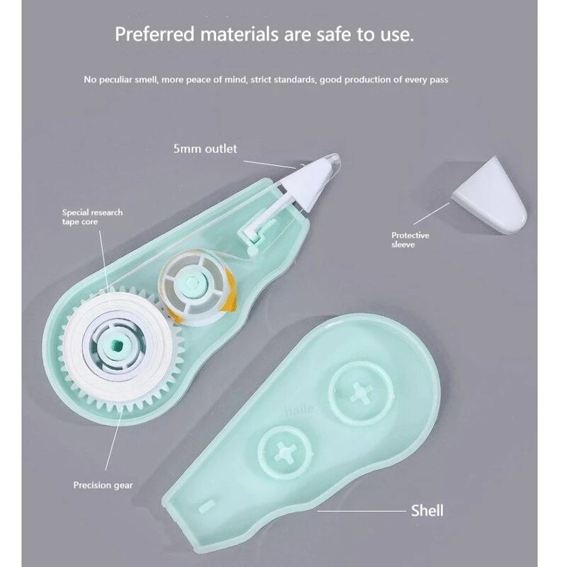 6 tk/pakk Korrektsiooniteibid Reklaamkingitus Lõuna-Korea kirjatarbed Armas tüdrukule kaasaskantav miniteibikomplekt Kooli kontoritarbed