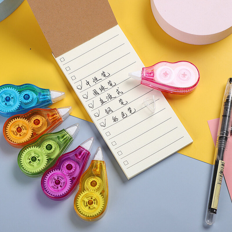 6 бр. Коригираща лента Детски канцеларски бели ленти Удобни гуми за деца Коригираща лента за домакински студенти