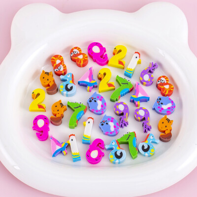 30 капсули/комплект прозрачна торбичка анимационен плод животно любов мини гумичка трансграничен 1 юни коледни подаръци награди канцеларски материали