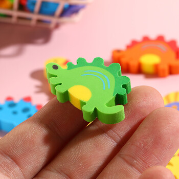 10Pcs/Lot Cute Cartoon Dinosaur Eraser Rubber Pencil Eraser Small Dinosaur Animal Eraser Kawaii Stationary Kids School Supplies