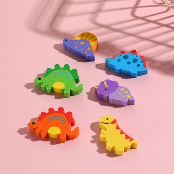 10Pcs/Lot Cute Cartoon Dinosaur Eraser Rubber Pencil Eraser Small Dinosaur Animal Eraser Kawaii Stationary Kids School Supplies