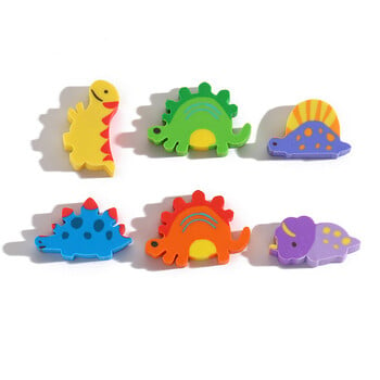 10Pcs/Lot Cute Cartoon Dinosaur Eraser Rubber Pencil Eraser Small Dinosaur Animal Eraser Kawaii Stationary Kids School Supplies