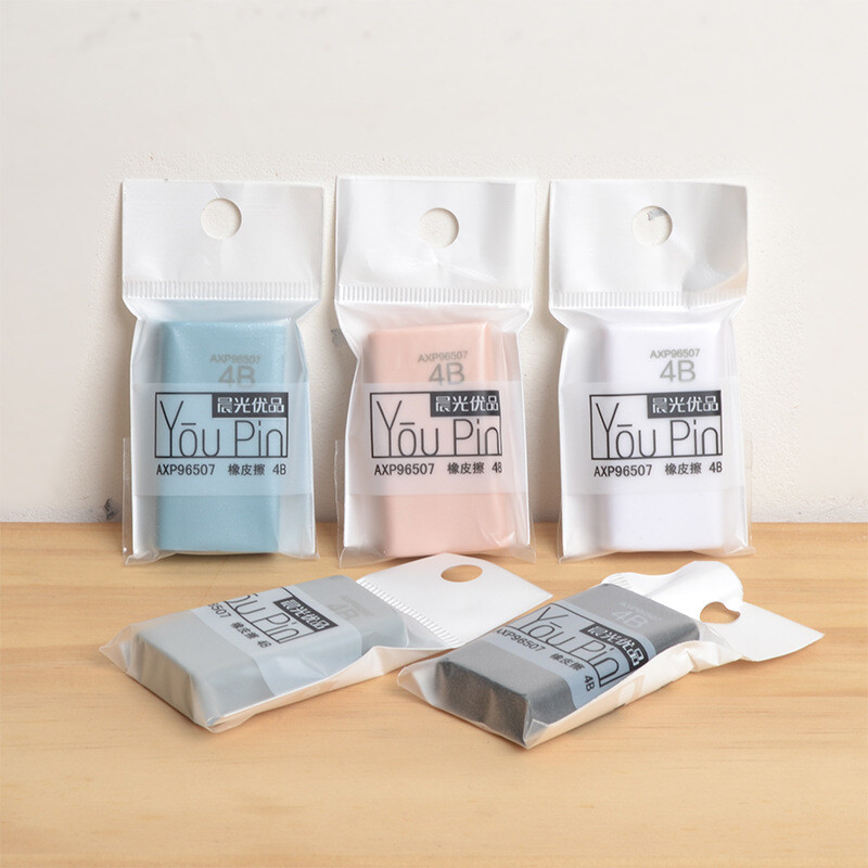 Смесете цвят 10 бр. 4B Art Youpin Eraser Sketch Pencil Eraser Специална гума за студенти Clean Wipe Канцеларски материали