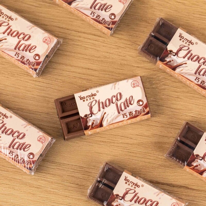 Kawai Eraser Cute Chocolate Shape Novitet Školski pribor Kreativni gumeni učenik