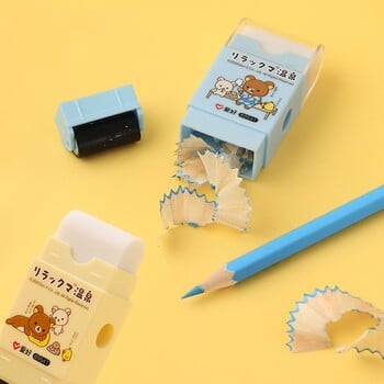 Cute Roller Eraser With Eraser Dust Cleaner Ενσωματωμένο μολύβι 3 σε 1 Erasers Manual Eraser Crumb Collectors for Students