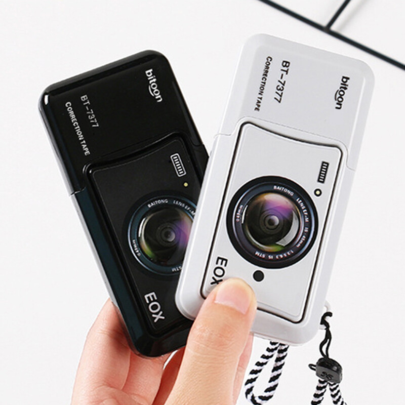 1 бр. Коригираща лента за фотоапарат， Мини креативна забавна анимационна сладка лента за промяна ， Back to School, ученически пособия