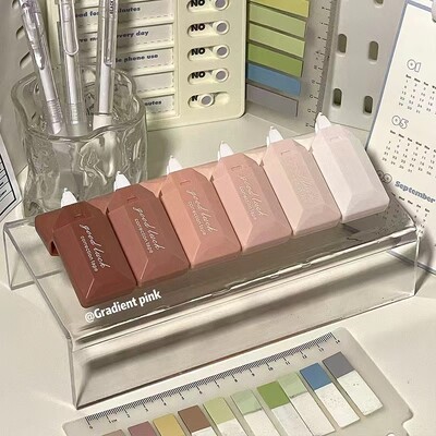 Bandă de corecție cu gradient în stil card de 6 buc pentru uzul studenților Bandă de corectare silențioasă de mare capacitate, portabilă, compactă și estetică înaltă