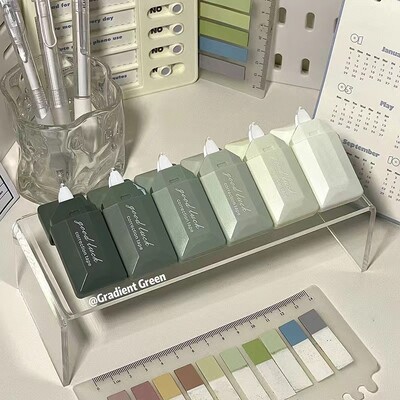 Bandă de corecție cu gradient în stil card de 6 buc pentru uzul studenților Bandă de corectare silențioasă de mare capacitate, portabilă, compactă și estetică înaltă