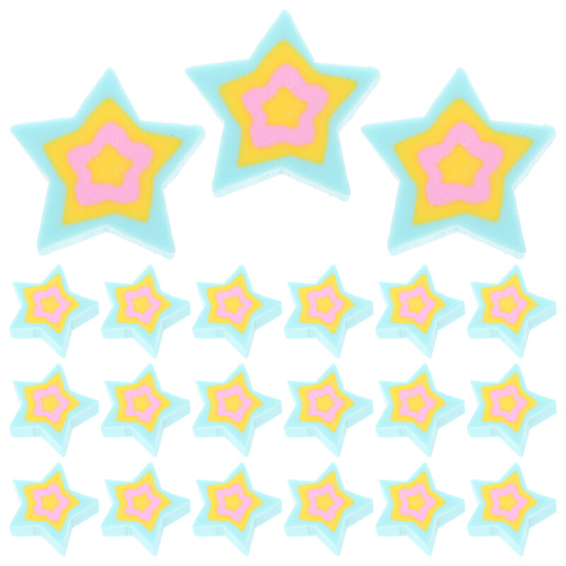 50 de bucăți de șters în formă de stea distractive pentru copii Kawaii de șters în miniatură pentru sala de clasă, birou, în miniatură, gumă minunată, pentru studenți, pentru scris