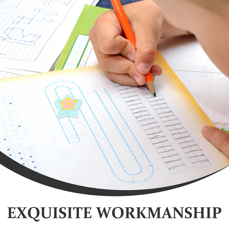 50 de bucăți de șters în formă de stea distractive pentru copii Kawaii de șters în miniatură pentru sala de clasă, birou, în miniatură, gumă minunată, pentru studenți, pentru scris