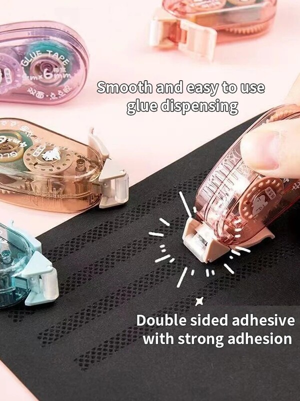 1PC точково лепило с висок вискозитет без оставяне на следи Коригираща лента тип прозрачно двустранно лепило за ученици