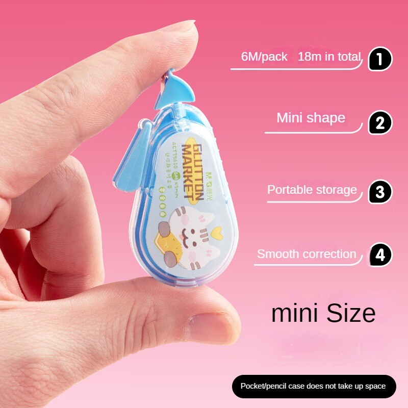 M&G Bandă corectoare de desene animate tăcute 18m 3 buc Bandă corectoare pentru studenți Bandă corectoare pentru chioșc Chancho