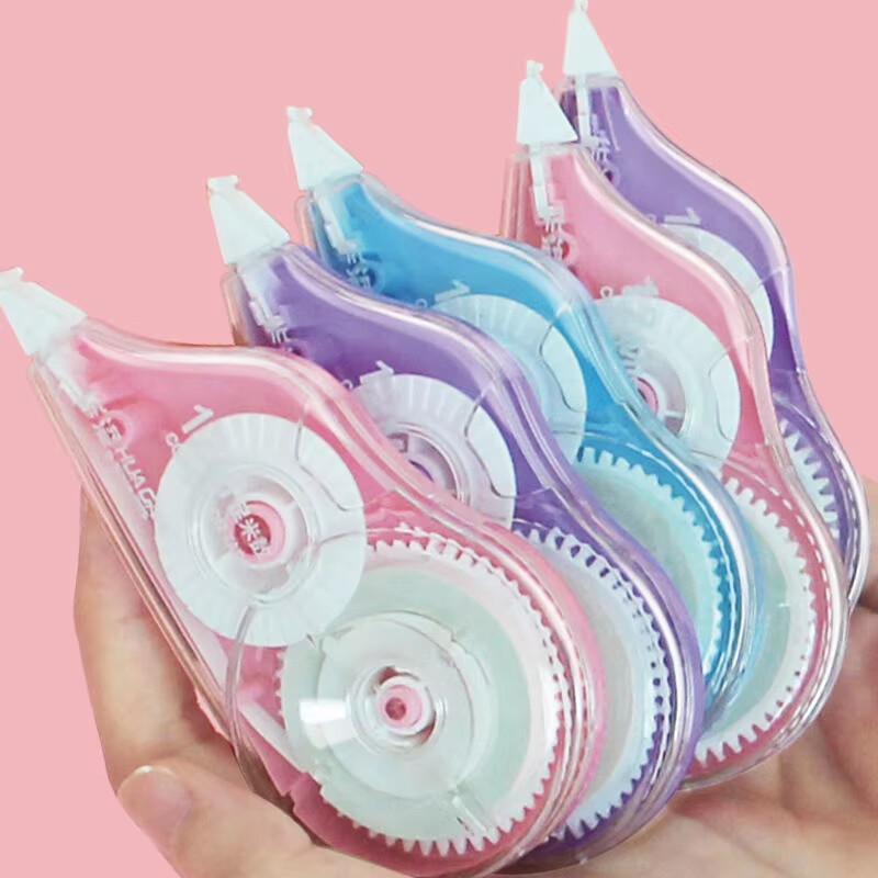 Коригираща лента 6 опаковки 72 метра в общо достъпни опаковки Корекционна лента с голям капацитет Коригираща лента за ученик Бяла