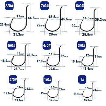Διαβολικό αγκίστρι για θαλάσσιο ψάρεμα με κυρτό στόμα, μεγάλο αγκίστρι για ψάρεμα, στόμιο αετού, δαχτυλίδι κατά της βαθιάς κατάποσης, γάντζος αυτοκτονίας, αγκίστρι επιστροφής από χάλυβα υψηλής περιεκτικότητας σε άνθρακα