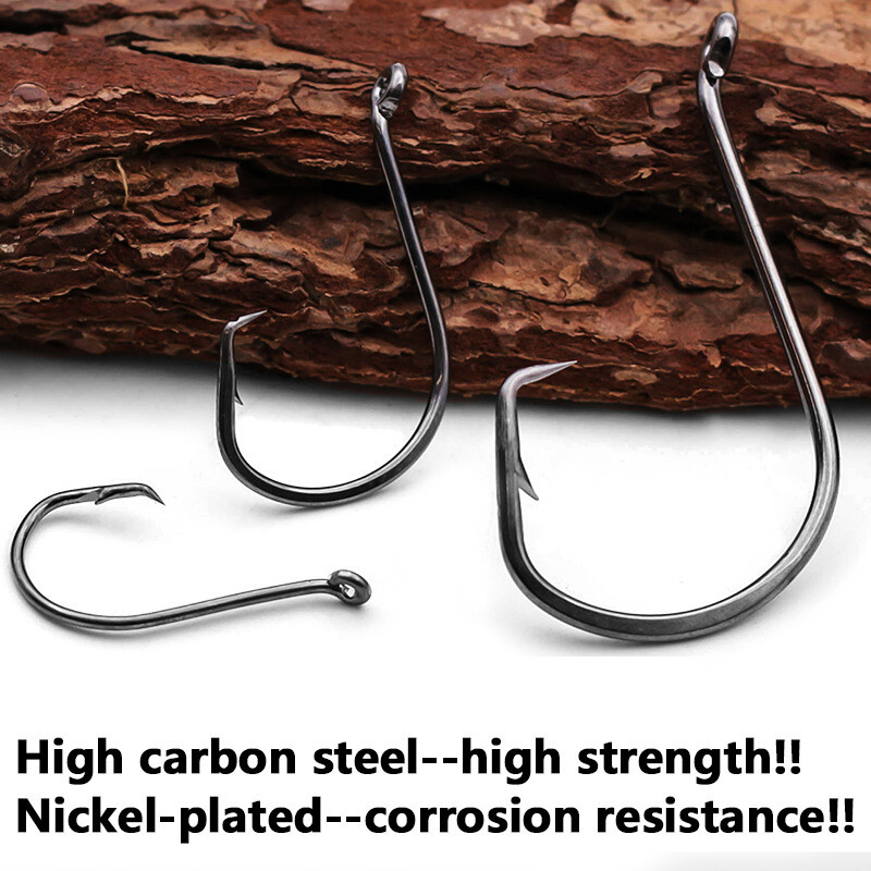 Velnio kabliukas žvejybai jūroje su lenkta burna, didelis žvejybos kabliukas, erelio burna, žiedas nuo gilaus rijimo, savižudybės kabliukas, daug anglies turinčio plieno spygliuotas grąžinimo kabliukas