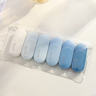 6 бр./компл. Коригираща лента Симпатичен преносим и компактен колан с достъпен комплект канцеларски материали Обратно на училище Офис консумативи