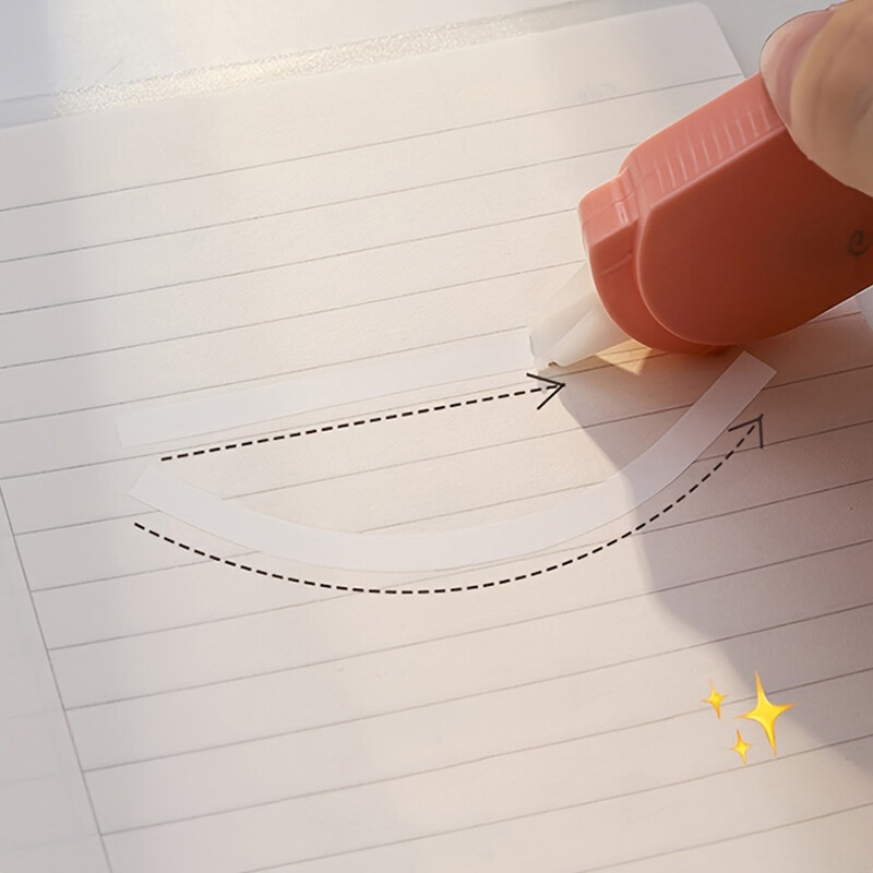 6 бр./компл. Коригираща лента Симпатичен преносим и компактен колан с достъпен комплект канцеларски материали Обратно на училище Офис консумативи