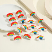 10 bucăți Creative Kawaii Rainbow Bridge Eraser Creion Cauciuc Rechizite școlare Drăguț Desene Animat Mini Rainbow Bridge Eraser Cadouri pentru copii