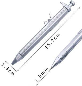 Πολυλειτουργικό στυλό δαγκάνα Ball-Point 0,5 mm στυλό Gel μελάνι Πένα Vernier Δαγκάνα Roller Μπολ Στυλό Creativity Stationery