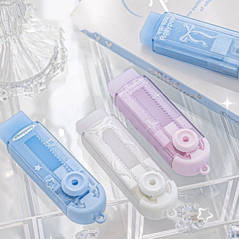 Set za punjenje kliznih gumica Svjetlucavi i prozirni Alat za ispravljanje s manje prašine koji se može ponovno puniti Uredska škola F7701