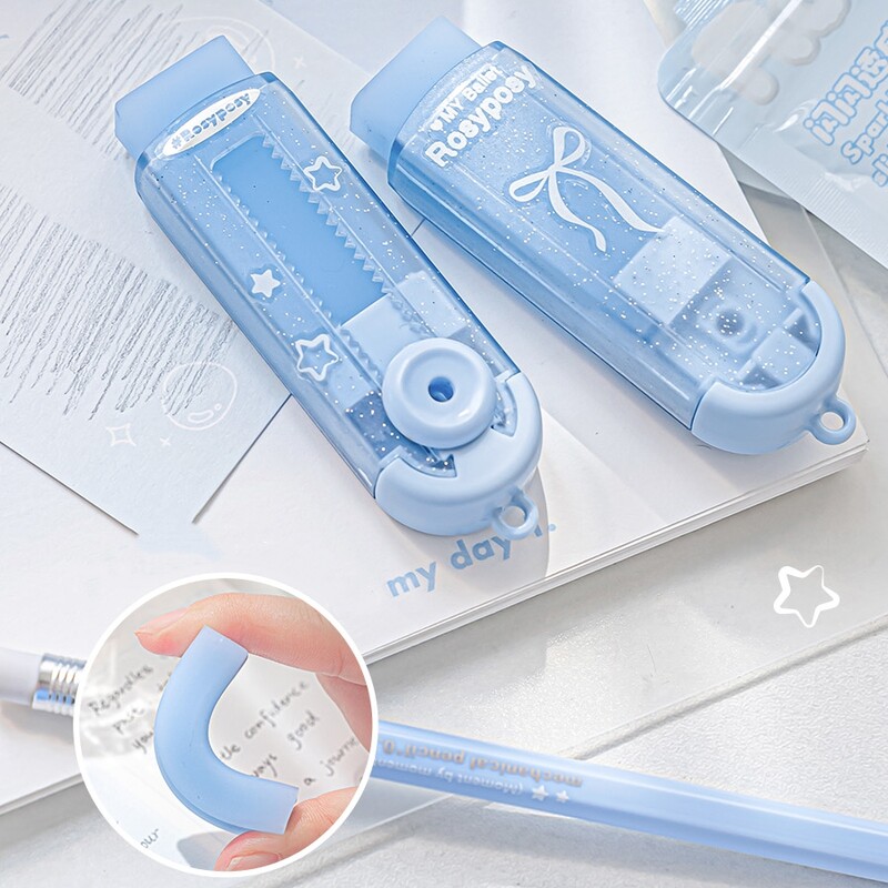 Set za punjenje kliznih gumica Svjetlucavi i prozirni Alat za ispravljanje s manje prašine koji se može ponovno puniti Uredska škola F7701